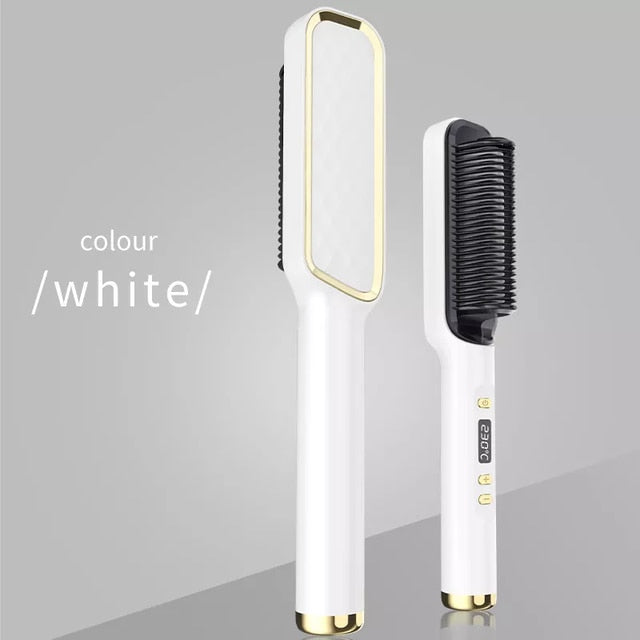 Electric Heat Comb Straightener Curler